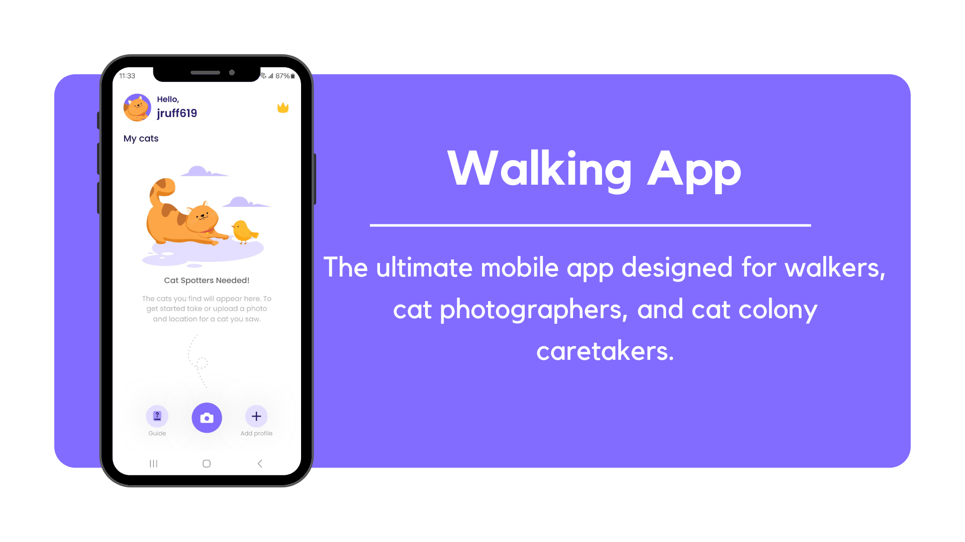 Whisker Tracker Walking App